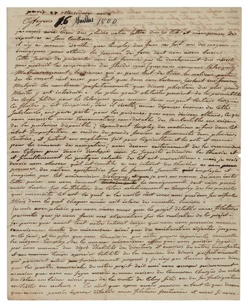 Lot #328 Joseph-Michel Montgolfier Autograph