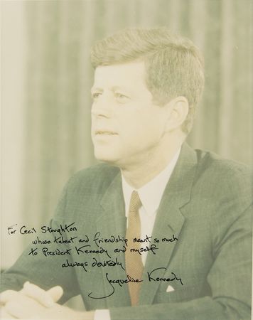 Lot #14 Jacqueline Kennedy Signed Photograph - Image 1