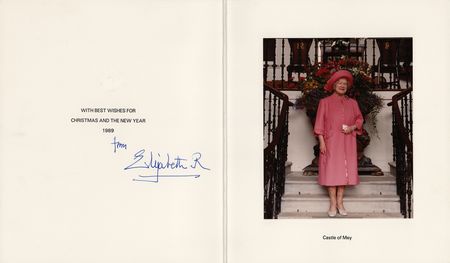 Lot #184 Elizabeth, Queen Mother Signed Christmas Card - Image 1