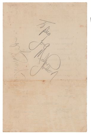 Lot #584 Michael Jackson Signature - Image 1