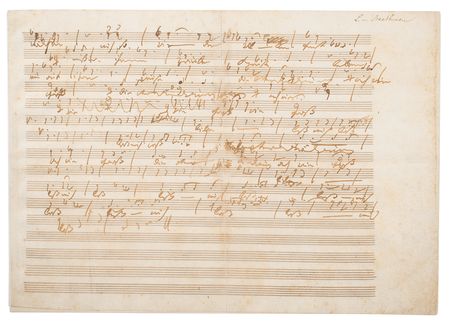 Lot #488 Ludwig van Beethoven Autograph Musical Manuscript - Image 3