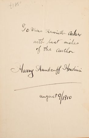 Lot #587 Harry Houdini Signed Book - Image 2
