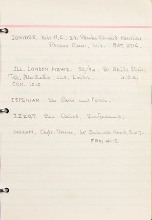 Lot #139 Howard Carter's Handwritten Address Book - Image 4