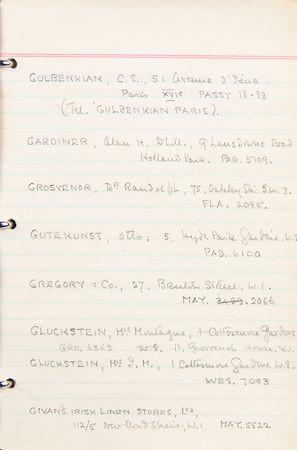 Lot #139 Howard Carter's Handwritten Address Book - Image 5