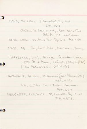 Lot #139 Howard Carter's Handwritten Address Book - Image 6