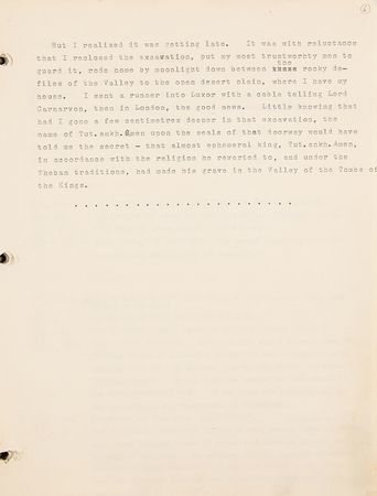 Lot #136 Howard Carter's Hand-Annotated Lecture Notes - Image 3