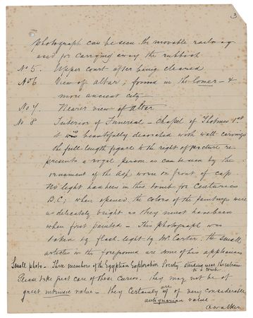 Lot #141 Howard Carter: Amy Carter Walker: 