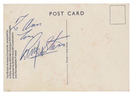 Lot #565 Beatles: Ringo Starr Signed Postcard - Image 1