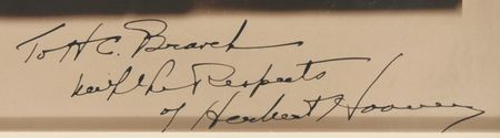 Lot #57 Herbert Hoover Signed Photograph - Image 3