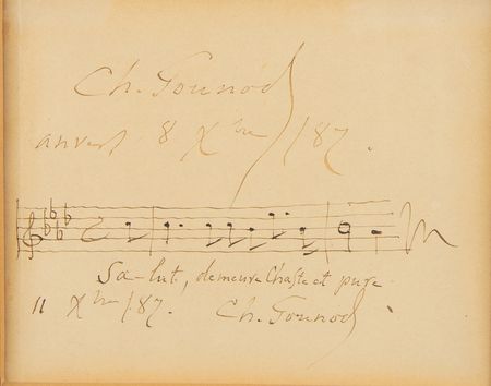 Lot #532 Charles Gounod Autograph Musical Quotation Signed - Image 2