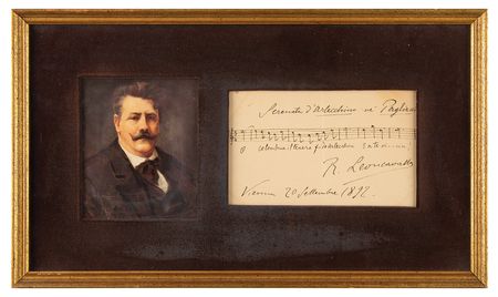 Lot #538 Ruggero Leoncavallo: Leoncavallo quotes from 
