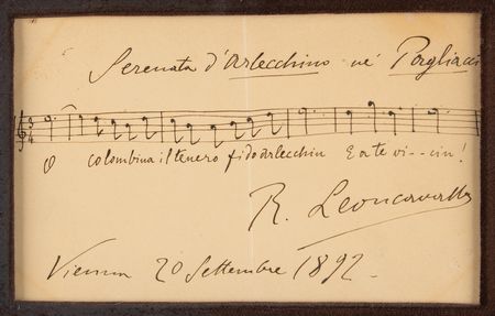 Lot #538 Ruggero Leoncavallo: Leoncavallo quotes from 