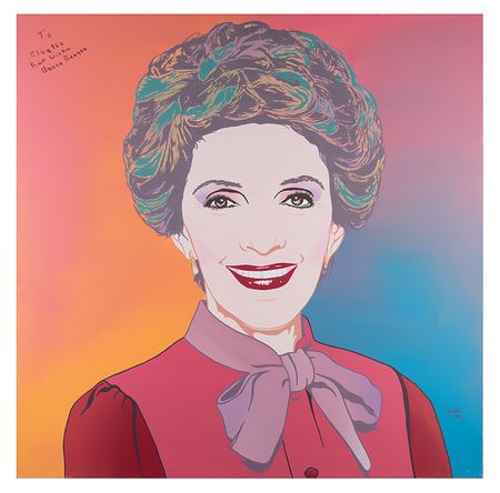 Lot #80 Nancy Reagan Signed Painting - Image 1