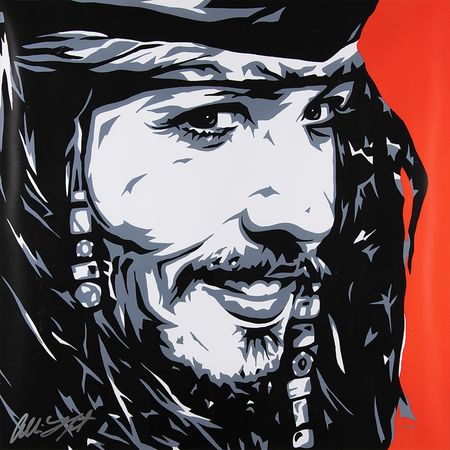 Lot #627 Johnny Depp: Allison Lefcort Signed Lithograph - Image 1