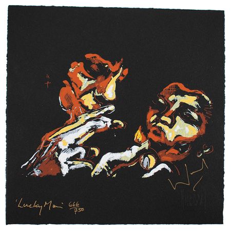 Lot #578 Rolling Stones: Ronnie Wood Signed Print/Record Package - Image 2