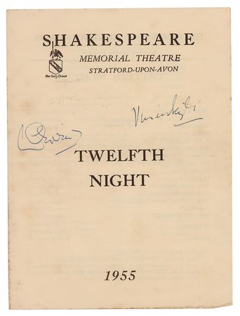 Lot #657 Vivien Leigh and Laurence Olivier Signed Program - Image 1