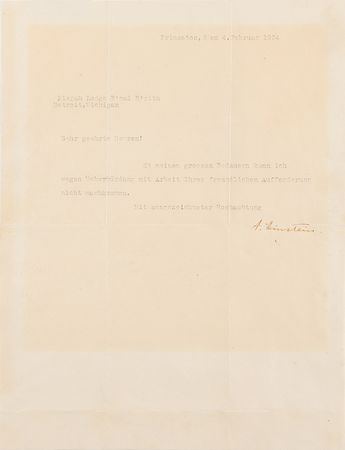 Lot #108 Albert Einstein: 