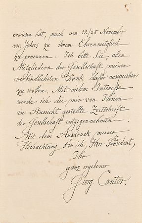 Lot #103 Georg Cantor Autograph Letter Signed - Image 2