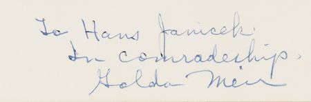 Lot #232 Golda Meir Signed Photograph - Image 3
