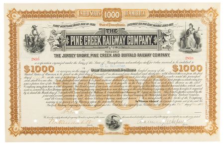 Lot #283 William K. Vanderbilt and Chauncey Depew Document Signed - Image 1