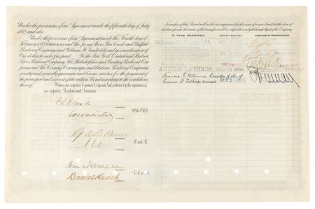 Lot #283 William K. Vanderbilt and Chauncey Depew Document Signed - Image 2