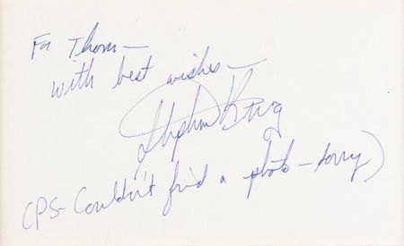Lot #462 Stephen King Signature - Image 2