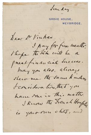 Lot #550 Arthur Sullivan Autograph Letter Signed - Image 1
