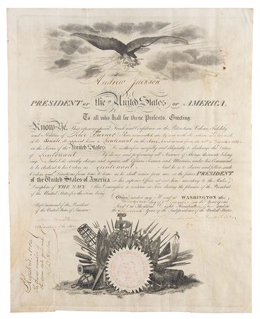 Lot #4 Andrew Jackson Document Signed as President - Image 1