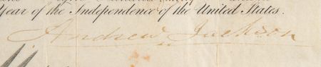 Lot #4 Andrew Jackson Document Signed as President - Image 2