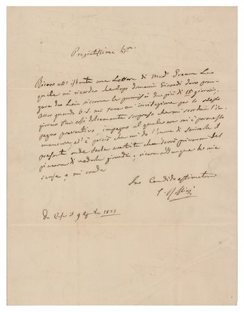 Lot #505 Gioachino Rossini Autograph Letter Signed - Image 1
