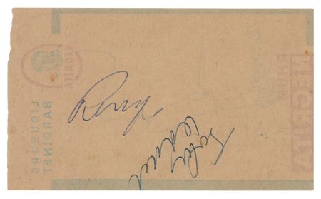 Lot #515 Beatles: John Lennon and Ringo Starr Signatures and Sketch - Image 1