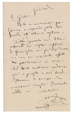 Lot #510 Giuseppi Verdi Autograph Letter Signed - Image 1