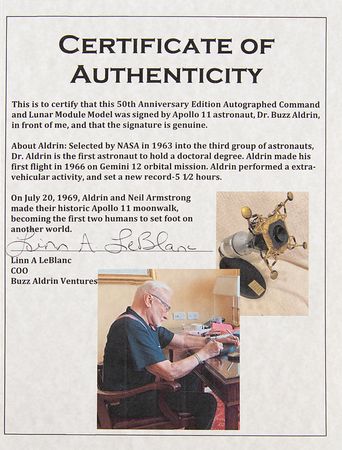 Lot #333 Buzz Aldrin Signed Model - Image 6