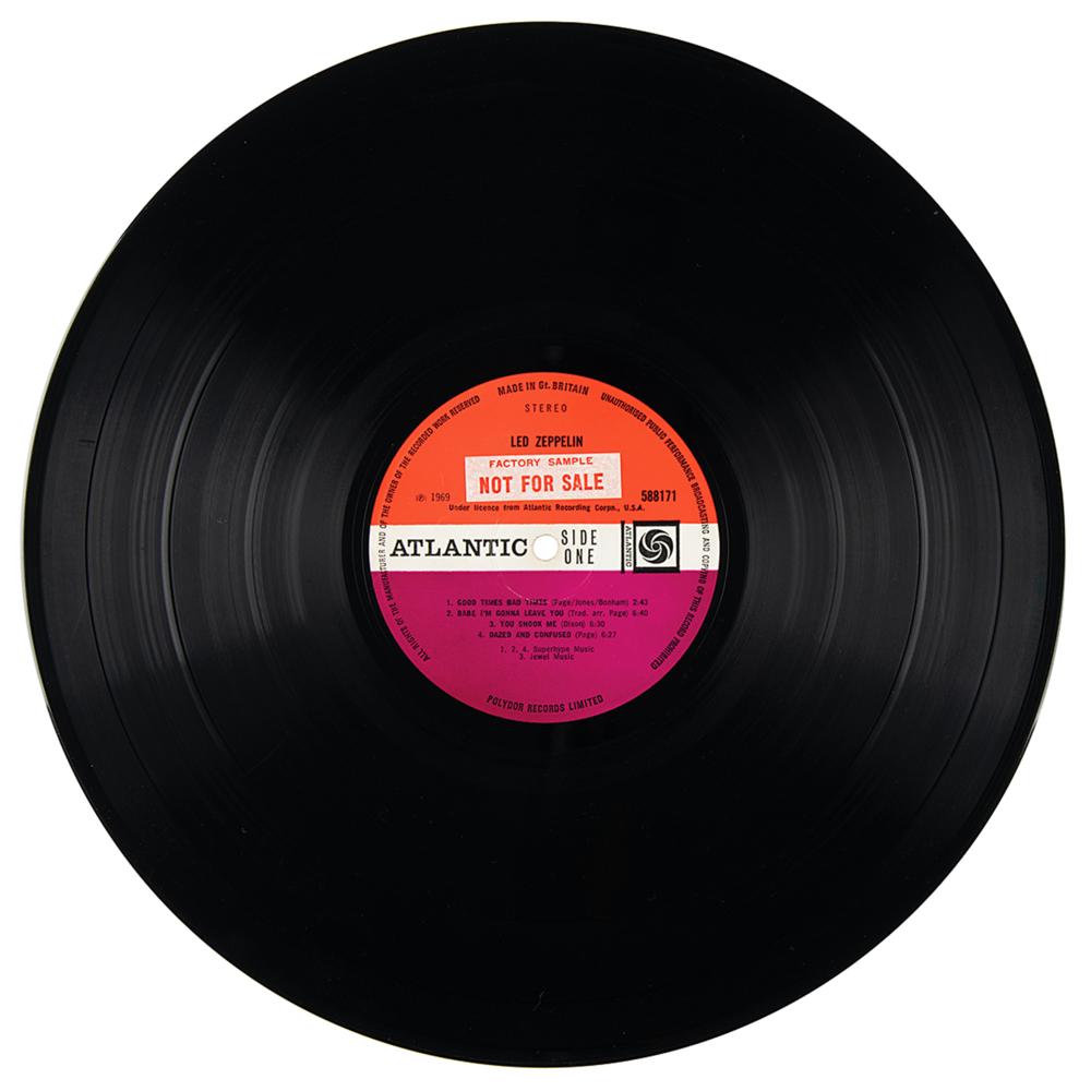 Led Zeppelin UK Promotional First Pressing Debut Album (Atlantic,