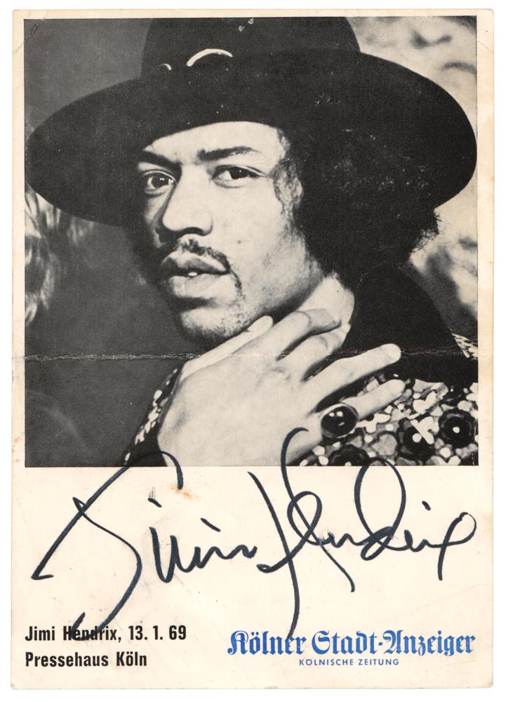 Jimi Hendrix サイン入り写真 (VERY RARE!! 送料込み） Jimi Hendrix Signed Photograph | RR Auction