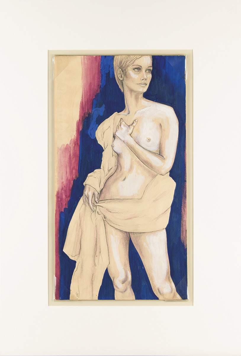 Lot #8035 Edie Sedgwick Original Self Portrait Painting (1965) - Image 1