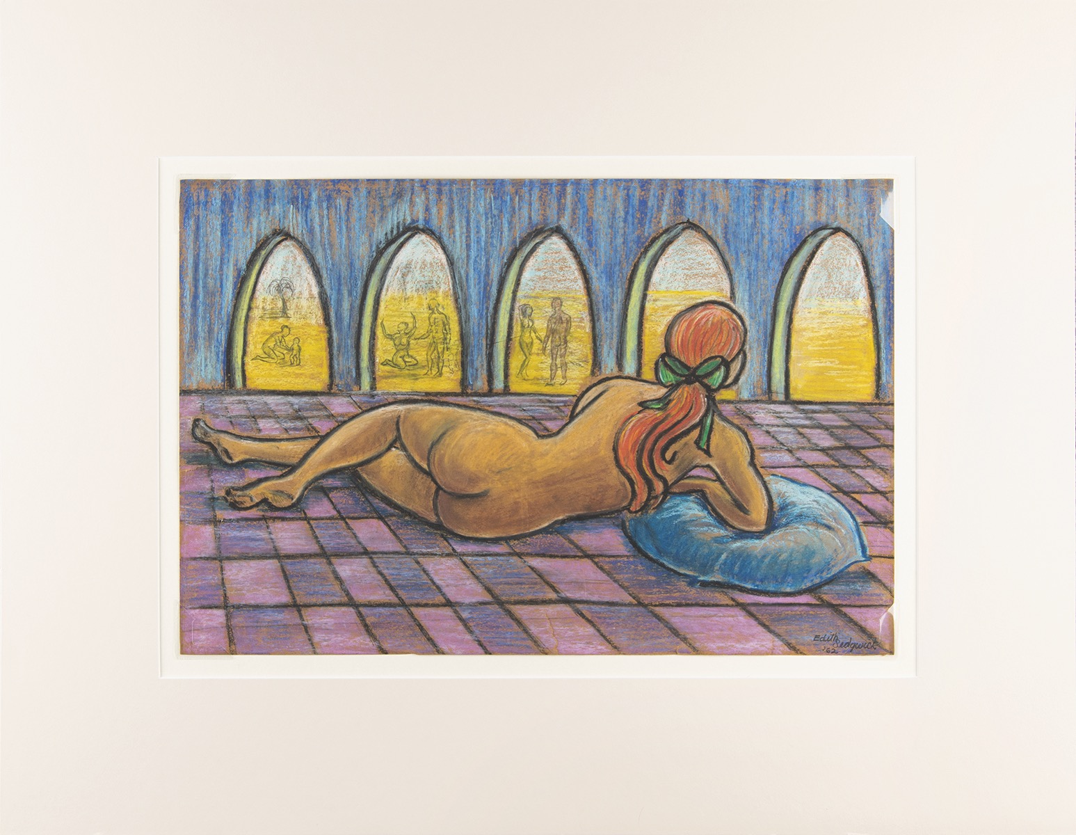 Lot #8030 Edie Sedgwick Original Female with Arches Artwork (1962) - Image 1