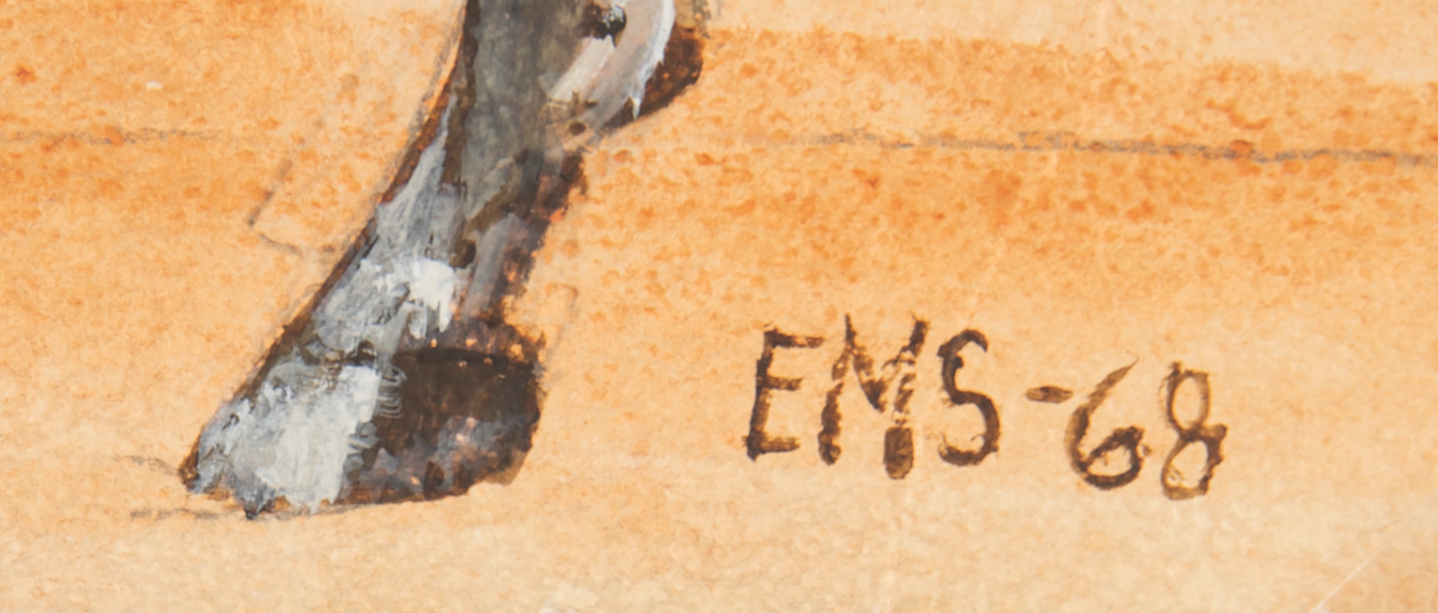 Lot #8037 Edie Sedgwick Original Horse Painting (1968) - Image 3