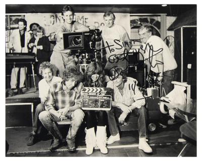 Lot #8020 Bob Dylan Signed Photograph and 'Hearts of Fire' Ephemera - Image 1