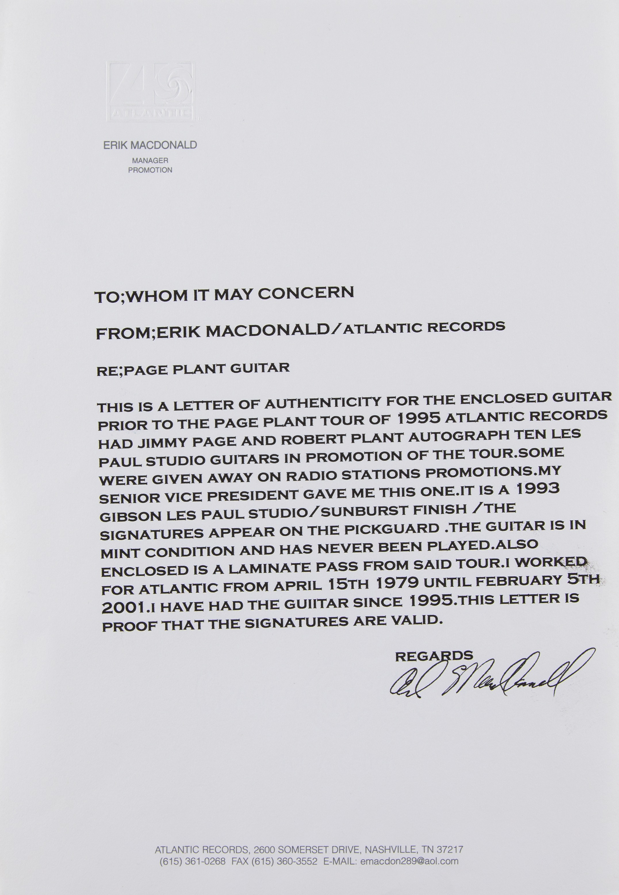 Lot #8162 Jimmy Page and Robert Plant Signed Limited Edition Gibson Les Paul Electric Guitar - Image 11