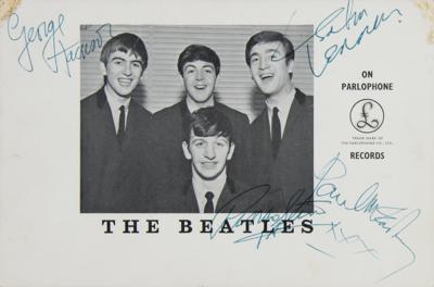 Lot #8050 Beatles Signed Promo Card - Image 2
