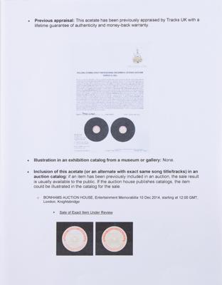 Lot #8122 Rolling Stones 1963 IBC Studios Acetate - First Professional Recording Session - Image 11