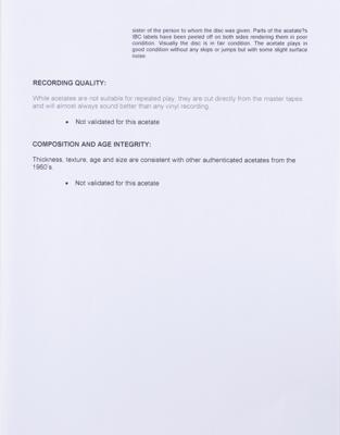 Lot #8122 Rolling Stones 1963 IBC Studios Acetate - First Professional Recording Session - Image 13