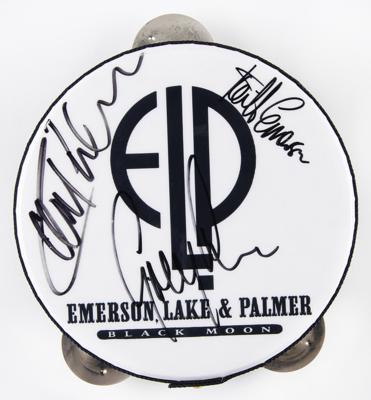 Lot #8310 Emerson, Lake & Palmer Signed Mini Tambourine - Image 1