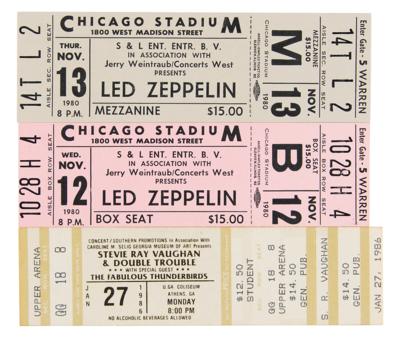 Led Zeppelin (2) Original Chicago Stadium Canceled Show Tickets | RR