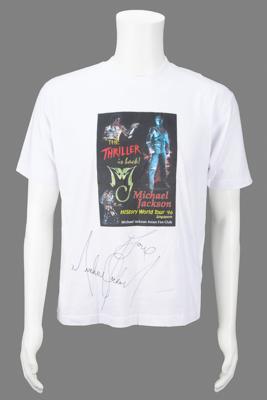 Lot #8373 Michael Jackson Signed T-Shirt - Image 1