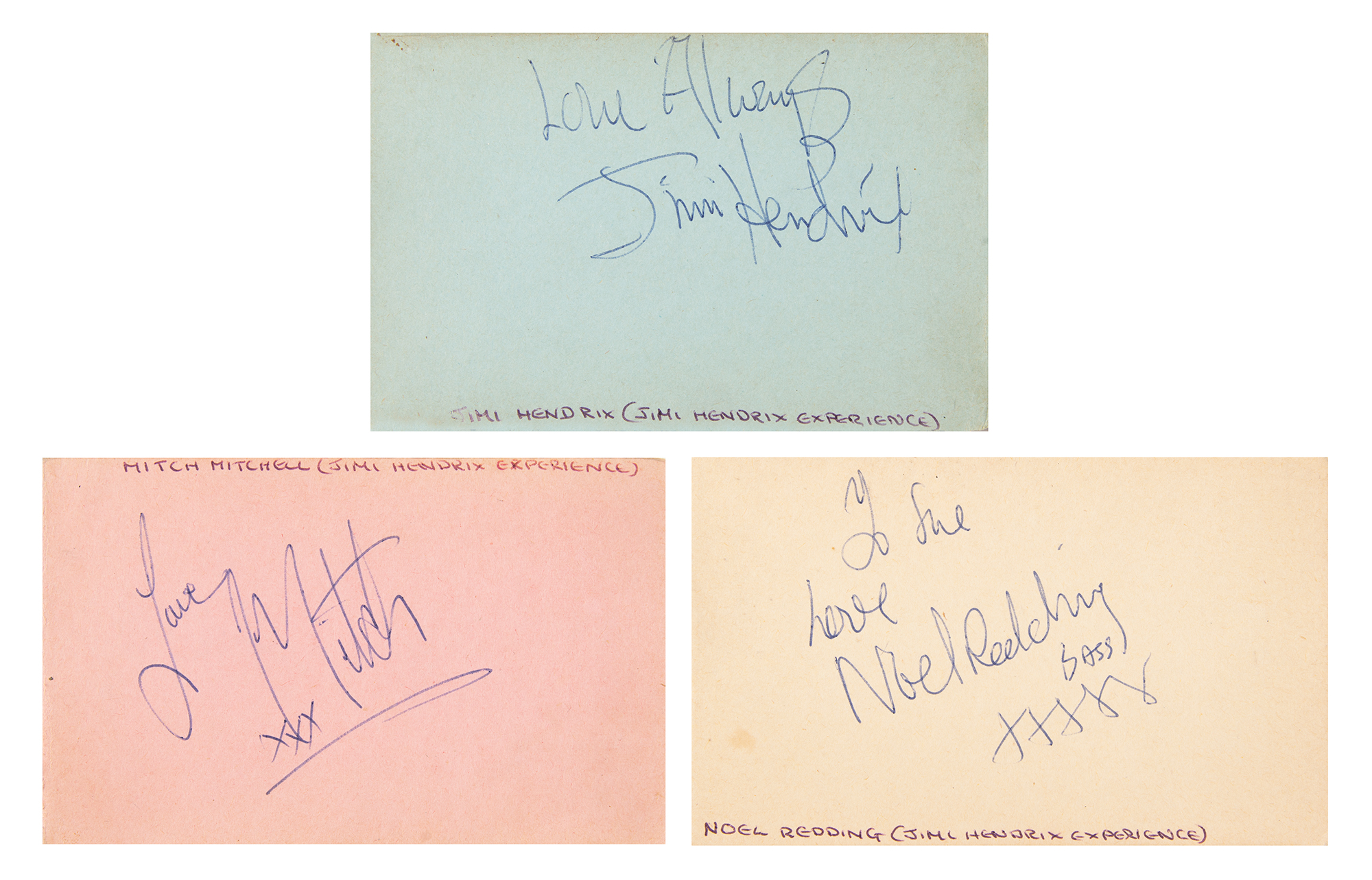 Lot #8109 Jimi Hendrix Experience Signatures - Image 1