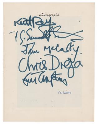 Lot #8229 The Yardbirds Signatures including Eric Clapton - Image 1
