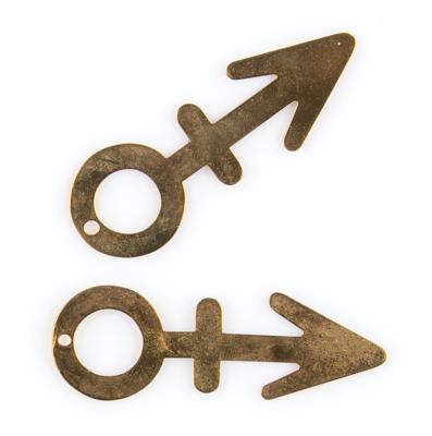 Lot #8428 Prince's Personally-Worn Pair of 'Symbol' Necklace Charms - Image 1