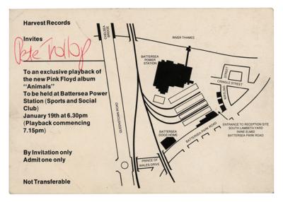 Lot #8179 Pink Floyd 1977 Animals Playback Invitation - Image 2